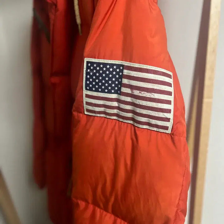 [BUNJANG] Polo Yukon Orange Sunfade Down Jacket (M) / (마지막가격)폴로 유콘 오렌지 썬페이드 다운자켓(m)