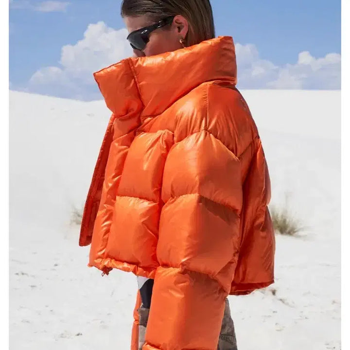 [BUNJANG] YEEL Orange Crop Padded Jacket / 새상품 YEEL 오렌지 크롭 패딩 leey