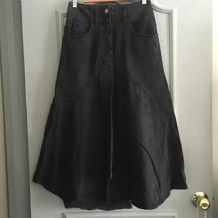 [BUNJANG] System Attitude Archive Black Denim Skirt / 23ss 시스템 애티튜드 아카이브 데님 흑청 스커트 호칭64-94사이즈