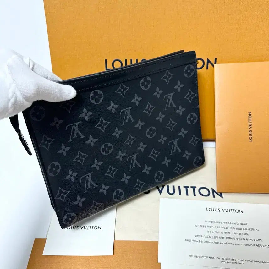 [BUNJANG] Louis Vuitton Eclipse Pochette Voyage Clutch / (정품)(풀구성)루이비통 이클립스 포쉐트 보야주 클러치