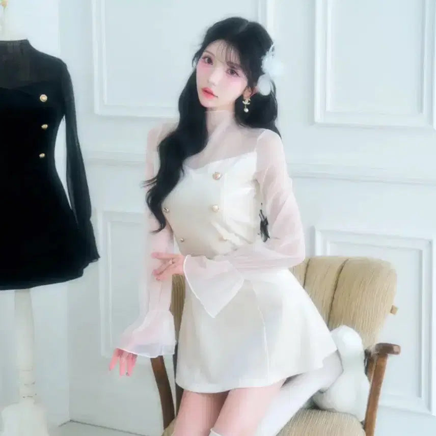[BUNJANG] Belle Armimi Velour Mini Dress / belearmimi 벨로아 미니 원피스 스나계