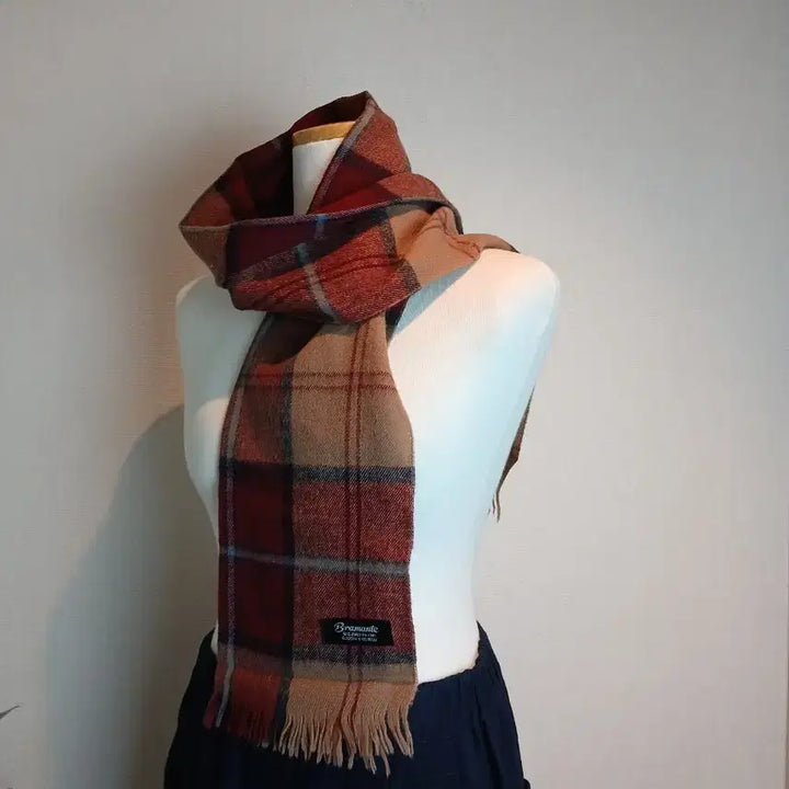 [BUNJANG] Bramante Checkered Scarf / JAPAN 브라만테 체크 머플러 모100%