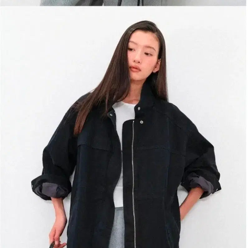 [BUNJANG] Tecto Sisi Work Jacket Black / 텍토 Sisi work jacket_black 블랙 워크 자켓