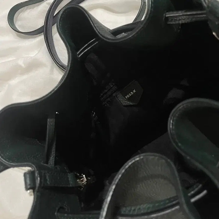 [BUNJANG] rosa.k Melrose Drawstring Bucket Bag / rosa.k 로사케이 멜로즈 드로우스트링 버킷백 숄더백 복조리백 다크그린