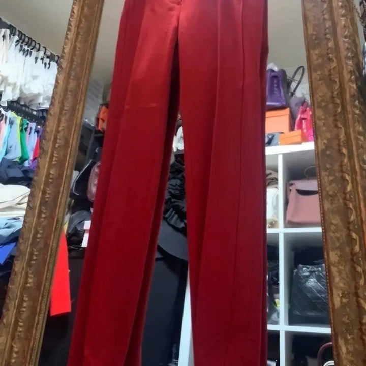 [BUNJANG] Eryn Brinie Red/Dark Navy Trousers / Eryn Brinie  레드/다크네이비 정방바지 새거 두개
