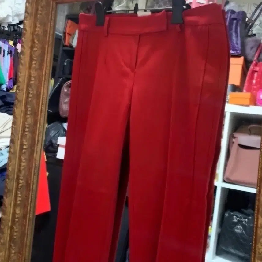 [BUNJANG] Eryn Brinie Red/Dark Navy Trousers / Eryn Brinie  레드/다크네이비 정방바지 새거 두개