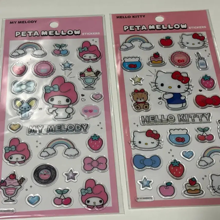 [BUNJANG] Sanrio My Melody & Hello Kitty Sticker Set / 산리오 마이멜로디/헬로키티 스티커 2종