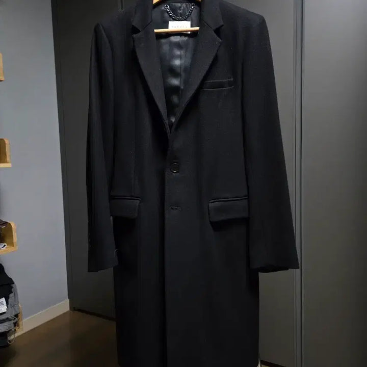 [BUNJANG] Sandro Black Long Coat - Size S / Sandro 산드로 블랙 롱코트 S 사이즈