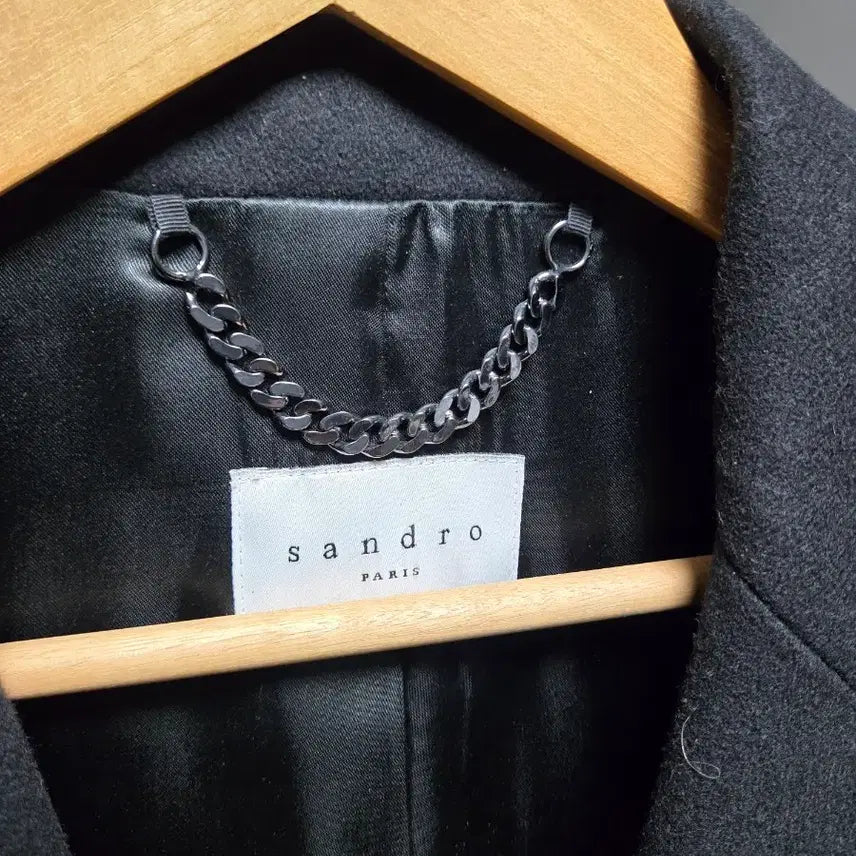 [BUNJANG] Sandro Black Long Coat - Size S / Sandro 산드로 블랙 롱코트 S 사이즈