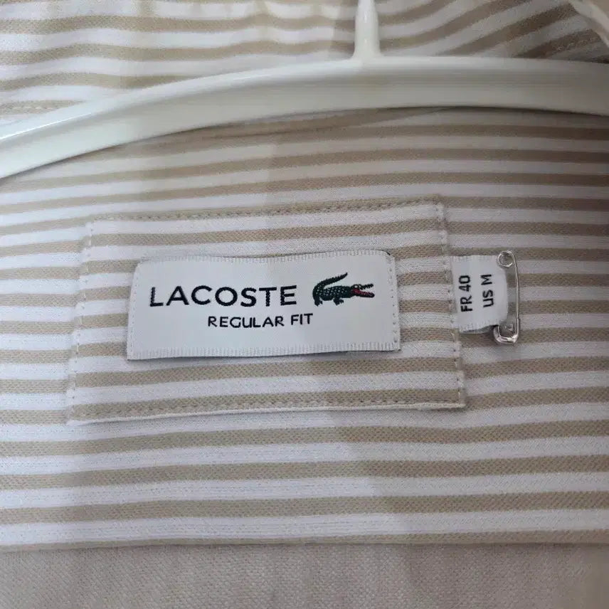 [BUNJANG] Lacoste Striped Regular Fit Shirt / 라코스테 스트라이프 레귤러핏 셔츠
