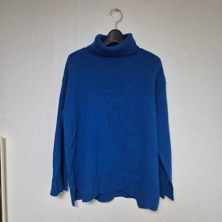 [BUNJANG] Jill Stuart Cashmere Blue Turtleneck Knit Top / 질스튜어트 캐시미어 파란색 터틀넥 폴라 니트 85