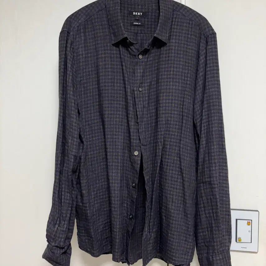 [BUNJANG] DKNY Linen Check Shirt / DKNY 린넨 체크 셔츠
