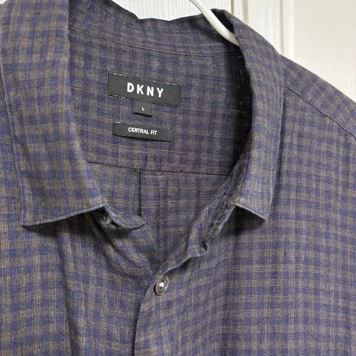 [BUNJANG] DKNY Linen Check Shirt / DKNY 린넨 체크 셔츠
