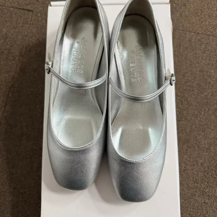 [BUNJANG] Nuth Sojan Mary Jane Flat Shoes Silver / 누트 소쟌 메리제인 실버