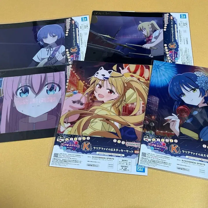 [BUNJANG] Bandai Bocchi the Rock! Clear File Bundle Set / 반다이 봇치더록 클리어파일 일괄