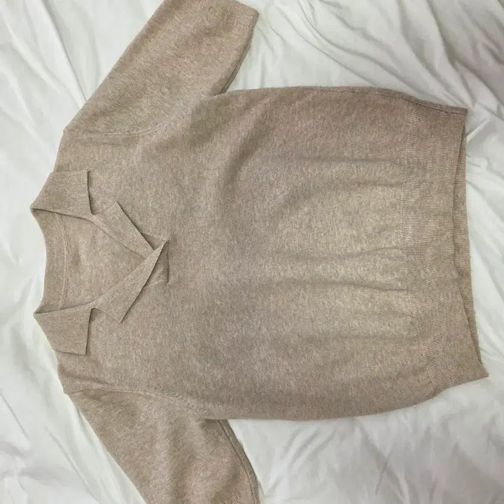 [BUNJANG] Women's Oatmeal Knit Top / 여성반팔니트