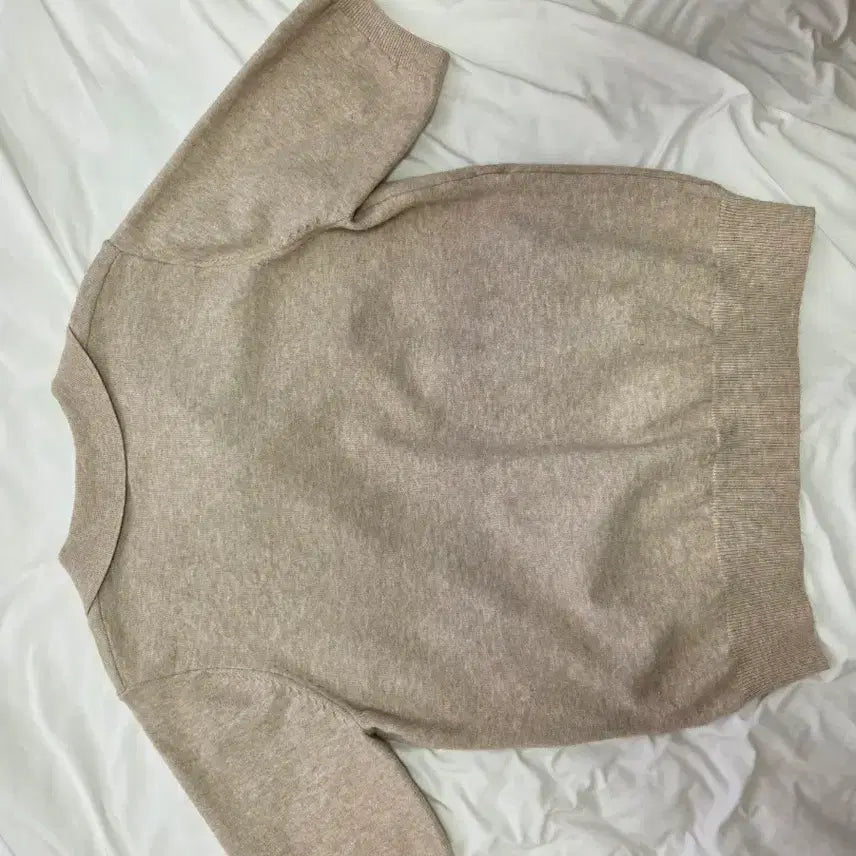 [BUNJANG] Women's Oatmeal Knit Top / 여성반팔니트