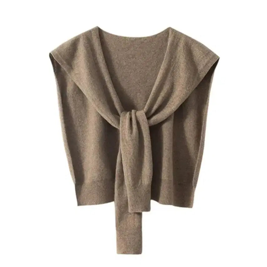 [BUNJANG] 100% Cashmere Shoulder Shawl Knit / 캐시미어 100 어부바니트 어깨숄 니트