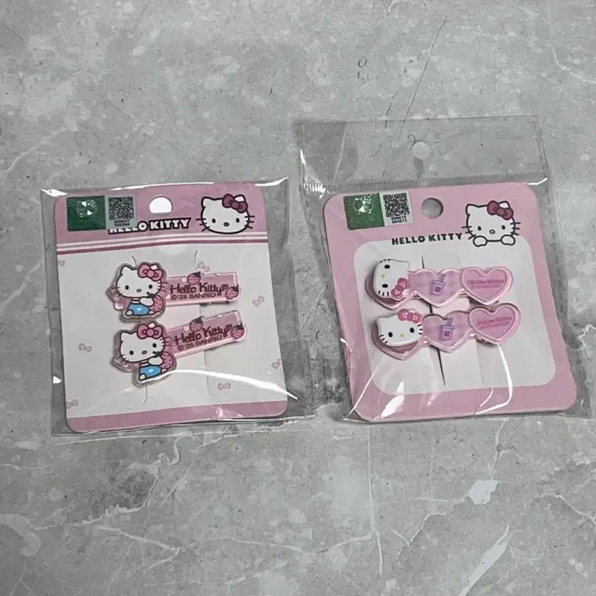 [BUNJANG] Hairpin Set / 키티 딸기 헤어핀 하트 헤어핀 앞머리 클립 머리핀