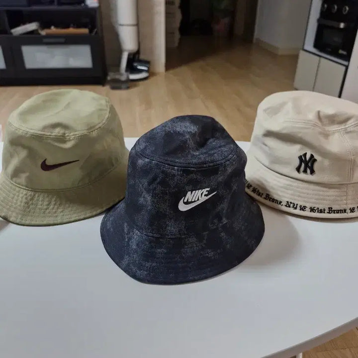 [BUNJANG] Nike MLB Bucket Hat Bundle Set / 나이키/MLB 버킷햇 모자 사이즈 LXL 3종 일괄