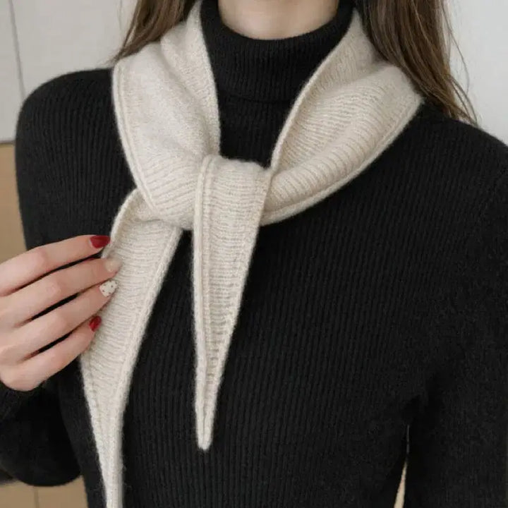 [BUNJANG] 100% Cashmere Mini Muffler Triangle Scarf / 캐시미어 100 삼각스카프 미니 머플러