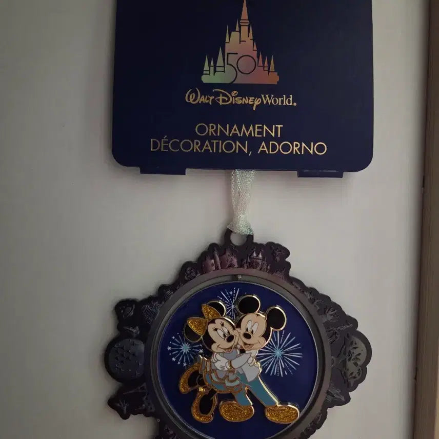 [BUNJANG] Disney World 50th Anniversary Mickey &amp; Minnie Ornament / 디즈니 월드 50주년 미키 미니 오너먼트