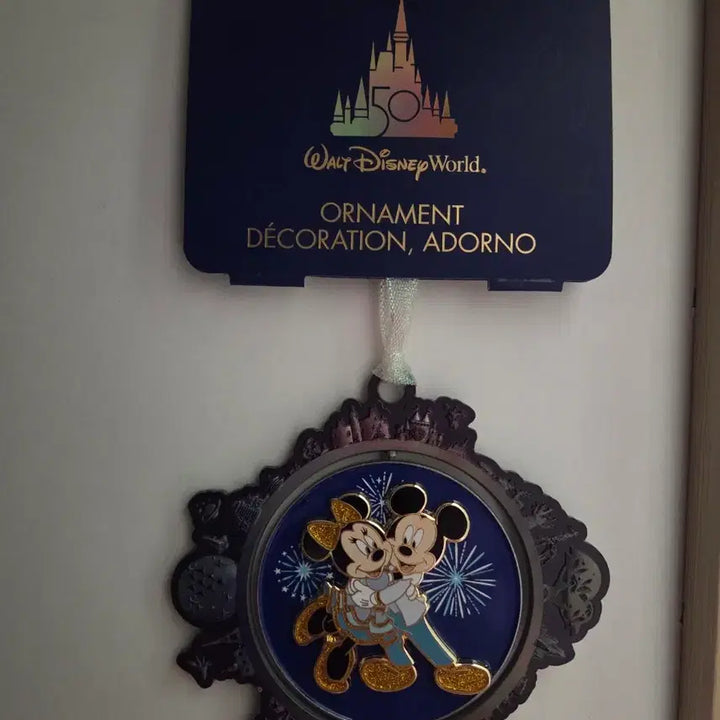 [BUNJANG] Disney World 50th Anniversary Mickey &amp; Minnie Ornament / 디즈니 월드 50주년 미키 미니 오너먼트