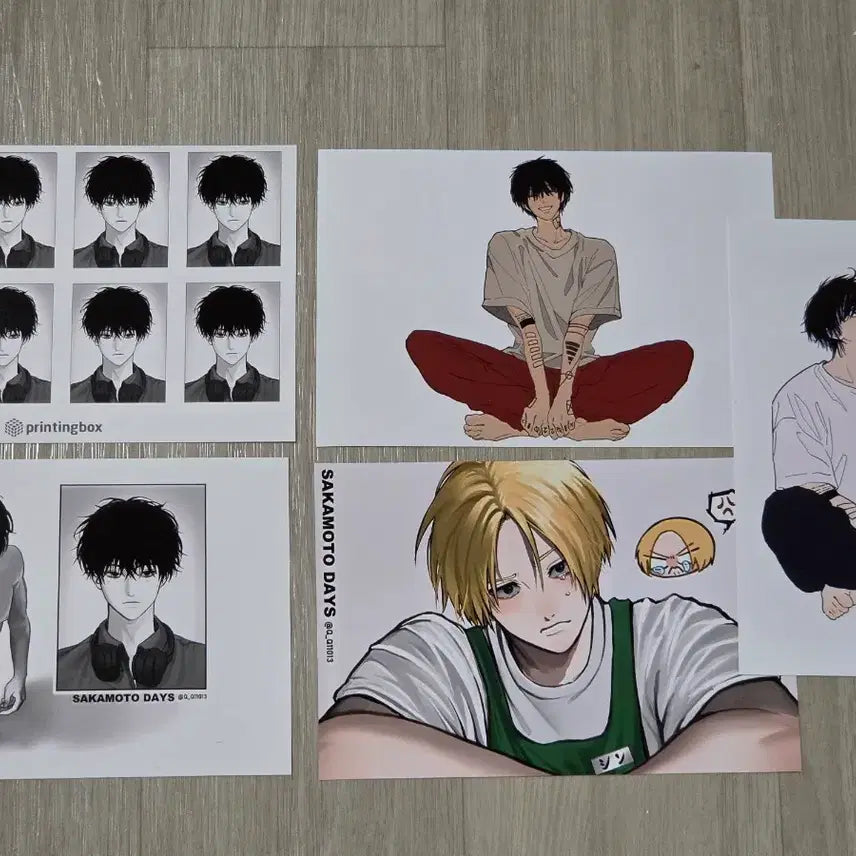[BUNJANG] Sakamoto Days Nagumo Printing Box Bundle Set / 사카모토데이즈 사카데이 나구모  프린팅박스 프박 21장 일괄 판매