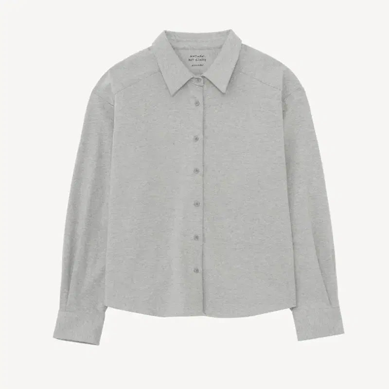 [BUNJANG] Moondal Eve Cotton Shirt - Gray / 문달 Eve 코튼 셔츠 - 그레이