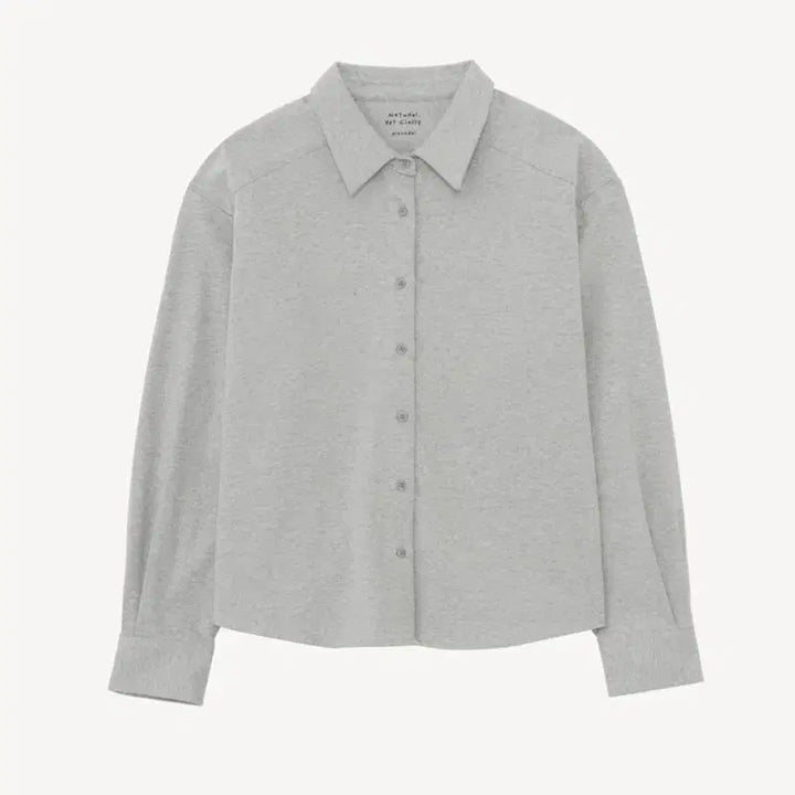 [BUNJANG] Moondal Eve Cotton Shirt - Gray / 문달 Eve 코튼 셔츠 - 그레이