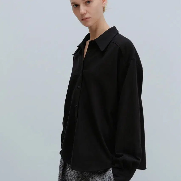 [BUNJANG] Moondal Eve Cotton Shirt - Gray / 문달 Eve 코튼 셔츠 - 그레이