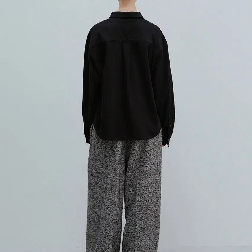 [BUNJANG] Moondal Eve Cotton Shirt - Gray / 문달 Eve 코튼 셔츠 - 그레이