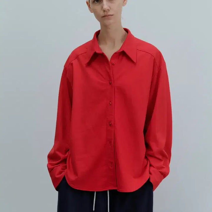 [BUNJANG] Moondal Eve Cotton Shirt - Gray / 문달 Eve 코튼 셔츠 - 그레이