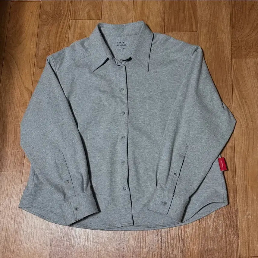 [BUNJANG] Moondal Eve Cotton Shirt - Gray / 문달 Eve 코튼 셔츠 - 그레이