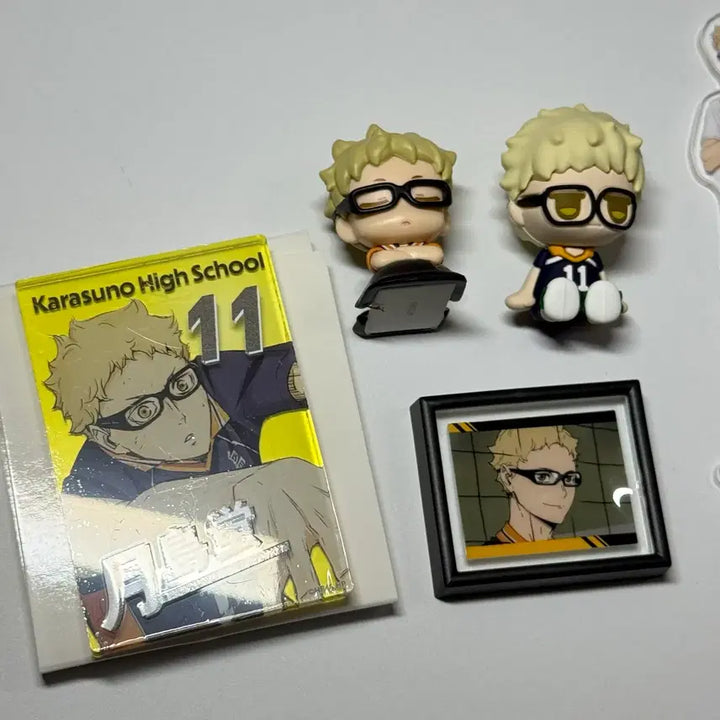 [BUNJANG] Haikyu Tsukishima Kei JITOT Figure & Acrylic Stand Bundle Set / 하이큐 츠키시마 케이 JITOT 피규어 오네무탄 아크릴 스탠드 일괄