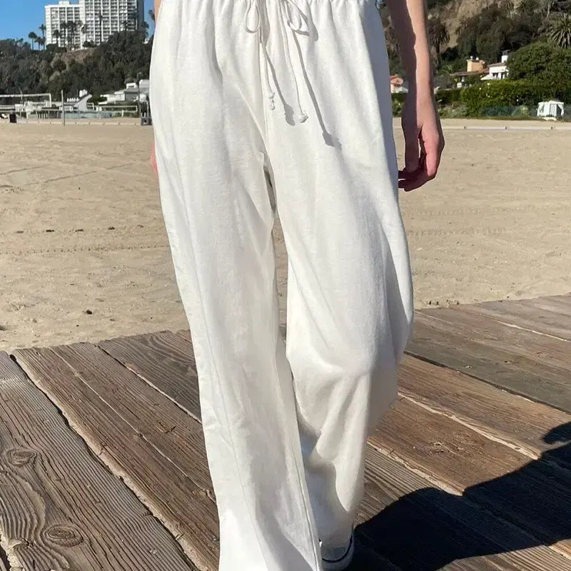 [BUNJANG] Brandy Melville Sweatpants / 브랜디멜빌 화이트 스웻팬츠 트레이닝 바지