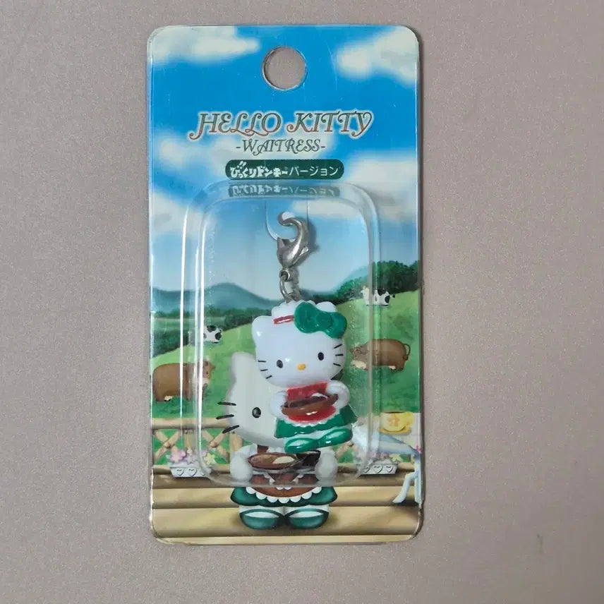 [BUNJANG] Sanrio Classic Hello Kitty Waitress Strap / 산리오 고전 키티 스트랩 박스형 웨이트리스 메이드
