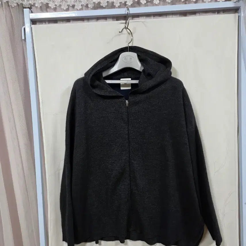 [BUNJANG] Cashmere Wool Hooded Knit Zip-up / 구호캐시미어.울 후드니트집업(free)