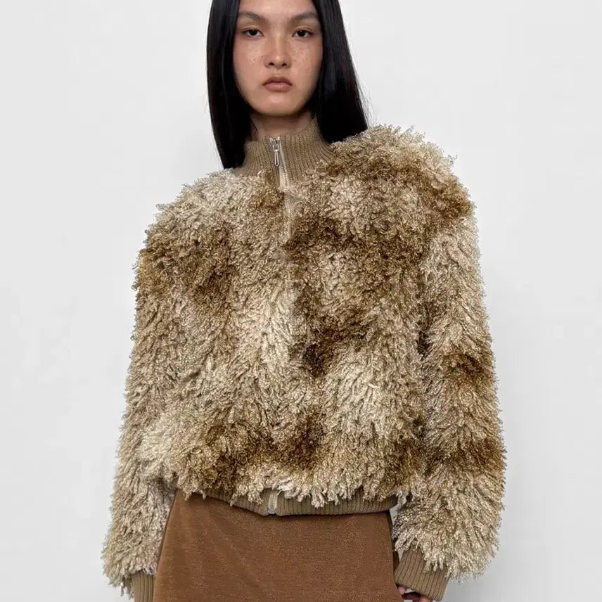[BUNJANG] PolysuM Shaggy Faux Fur Jacket (Beige) / 폴리수엠 퍼자켓 (베이지)