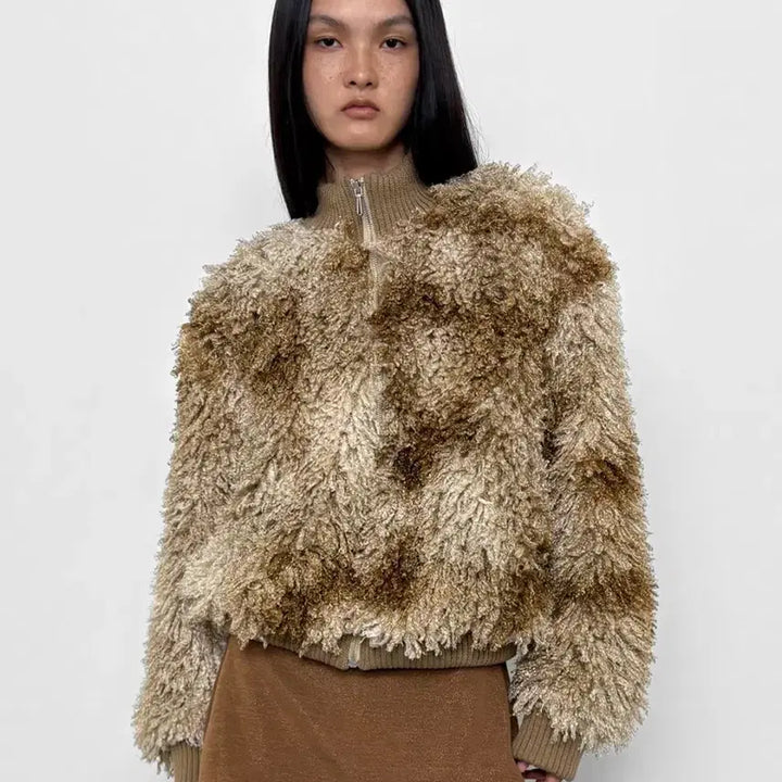 [BUNJANG] PolysuM Shaggy Faux Fur Jacket (Beige) / 폴리수엠 퍼자켓 (베이지)