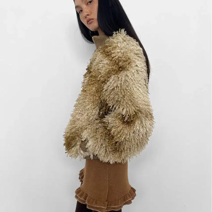 [BUNJANG] PolysuM Shaggy Faux Fur Jacket (Beige) / 폴리수엠 퍼자켓 (베이지)