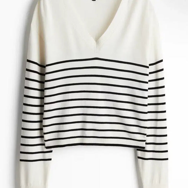 [BUNJANG] H&amp;M Striped V-Neck Knit Sweater / (새상품)H&amp;M 스트라이프 V넥 니트s,스트라이프브이넥니트,스트라이프니트