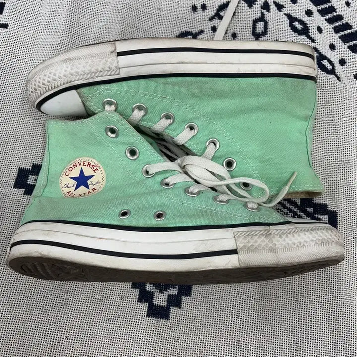 [BUNJANG] Converse Chuck Taylor All Star High Mint Sneakers 220 / 컨버스 척테일러 올스타 하이 민트 스니커즈 220 E02138