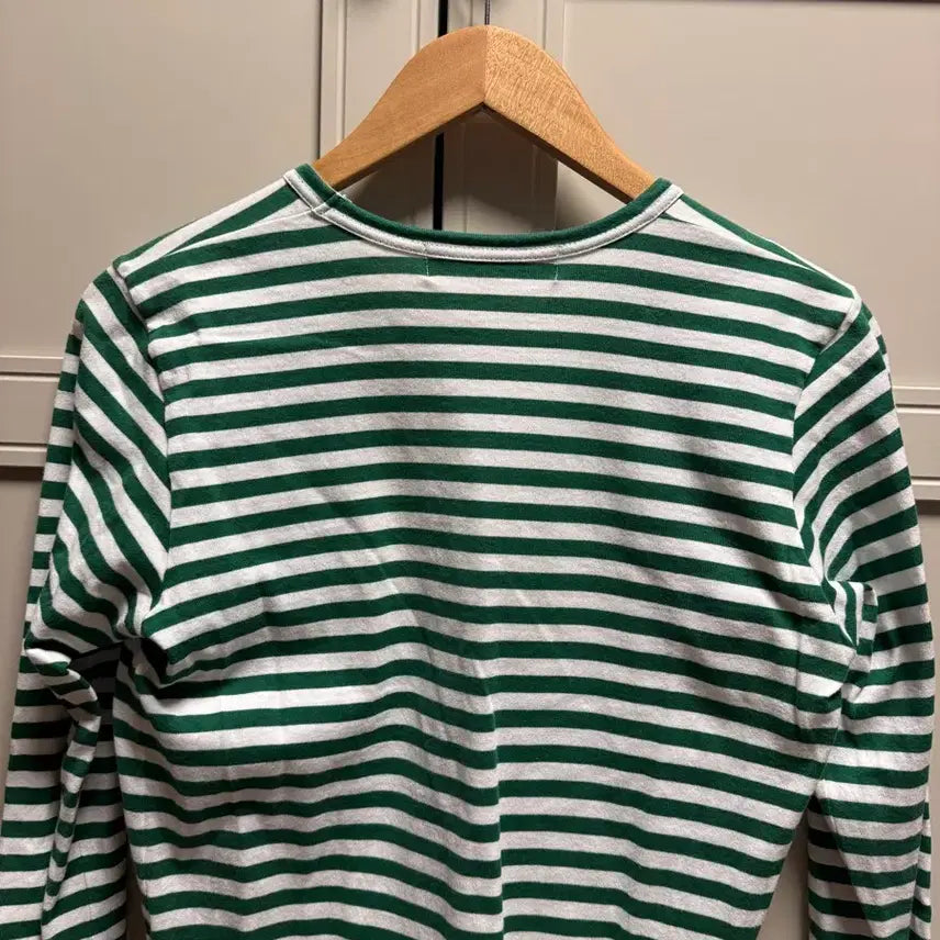 [BUNJANG] Comme des Garcons Green Striped Long Sleeve T-Shirt (L) / 최종인하 [정품] 꼼데가르송 그린 스트라이프 긴팔티 L사이즈 새상품급