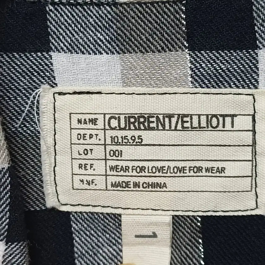 [BUNJANG] Current Elliott Checkered Shirt / 커런트엘리엇 셔츠
