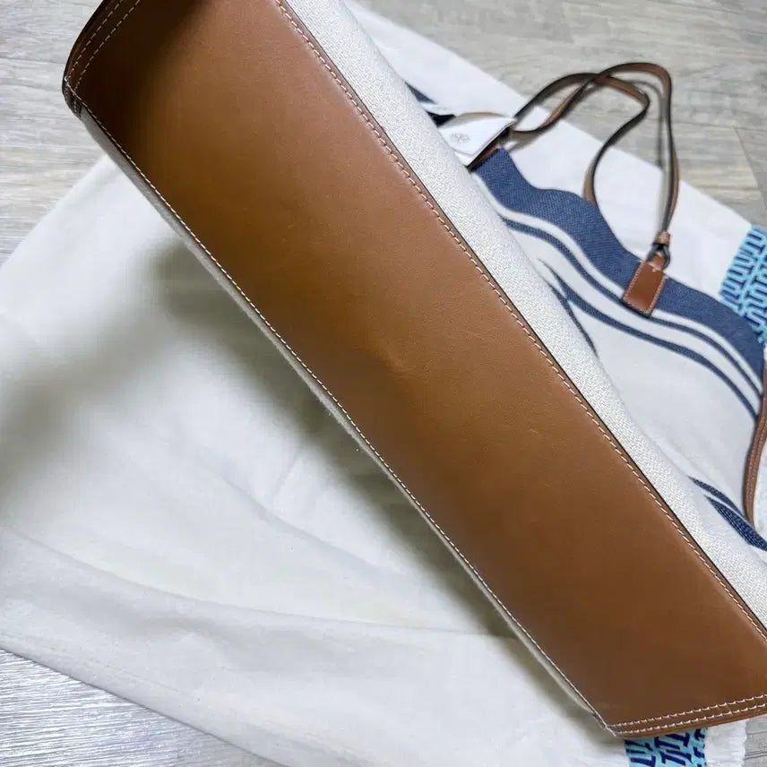 [BUNJANG] Tory Burch Ella Stripe Large Tote Bag / 토리버치 엘라 스트라이프 라지 토트백(미국에서 구매)