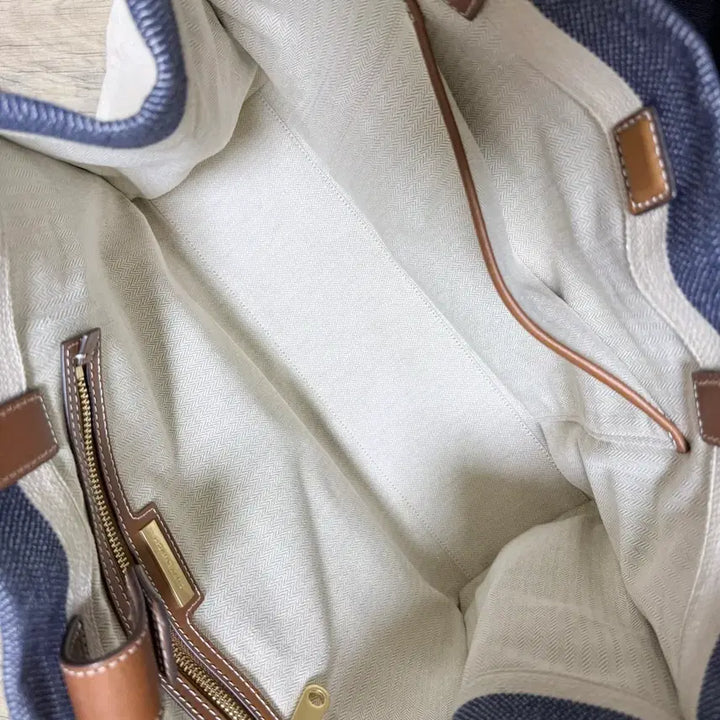 [BUNJANG] Tory Burch Ella Stripe Large Tote Bag / 토리버치 엘라 스트라이프 라지 토트백(미국에서 구매)