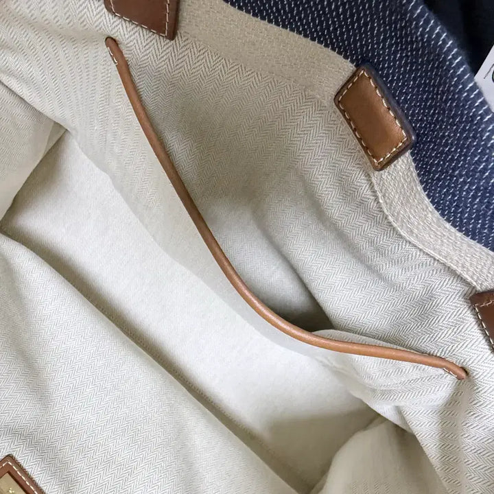 [BUNJANG] Tory Burch Ella Stripe Large Tote Bag / 토리버치 엘라 스트라이프 라지 토트백(미국에서 구매)