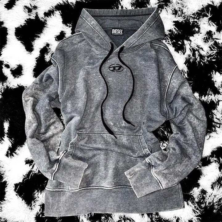 [BUNJANG] DIESEL S-MAX Overdyed Hoodie T-Shirt / DIESEL 디젤 s-max 오버다이드 후드 티셔츠