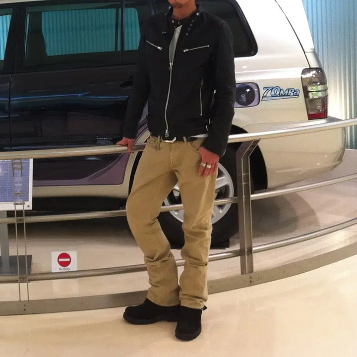 [BUNJANG] JACK ROSE Single Rider Leather Jacket / JACK ROSE 잭로즈 싱글 라이더 가죽 자켓